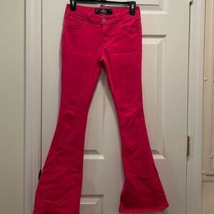 HOLLISTER pink bootcut jeans